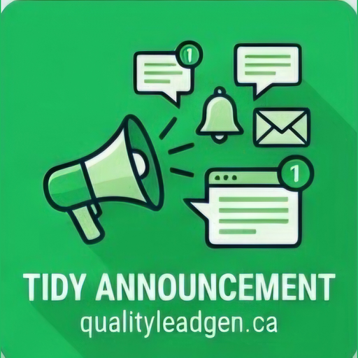 Tidy Announcement — WordPress plugin by Quality Lead Gen